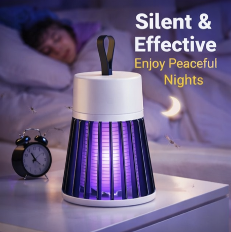 Mosquito Killer Lamp for Home with UV Light | Silent Automatic LED Mosquito Trap for Bedroom Living Room & Large Rooms | Indoor Mosquito Lamp Killer for Home Use