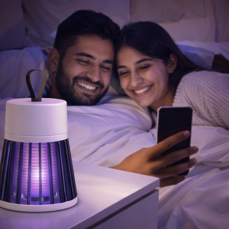 Mosquito Killer Lamp for Home with UV Light | Silent Automatic LED Mosquito Trap for Bedroom Living Room & Large Rooms | Indoor Mosquito Lamp Killer for Home Use