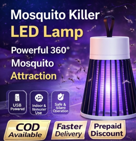 Mosquito Killer Lamp for Home with UV Light | Silent Automatic LED Mosquito Trap for Bedroom Living Room & Large Rooms | Indoor Mosquito Lamp Killer for Home Use