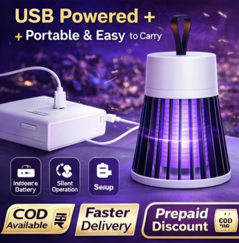 Mosquito Killer Lamp for Home with UV Light | Silent Automatic LED Mosquito Trap for Bedroom Living Room & Large Rooms | Indoor Mosquito Lamp Killer for Home Use