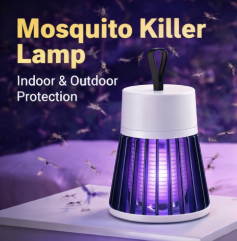Mosquito Killer Lamp for Home with UV Light | Silent Automatic LED Mosquito Trap for Bedroom Living Room & Large Rooms | Indoor Mosquito Lamp Killer for Home Use