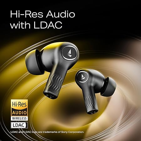 Boat Nirvana Ion ANC Pro, Hi-Res Audio LDAC,ANC(~32dB), 120Hrs Battery, App Support, Fast Charge, v5.3 Bluetooth TWS in Ear Earbuds Wireless Earphones with mic