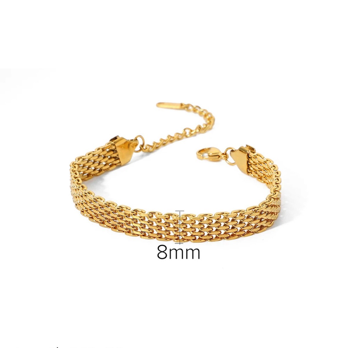 Trendy Chain Metal Chunky Titanium Steel Bracelet For Women