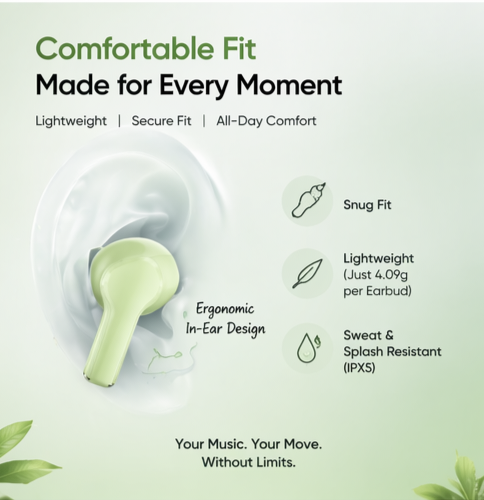 realme Buds T110 Bluetooth Truly Wireless in Ear Earbuds with mic, AI ENC for Calls, Google Fast Pair, 38 Hours Total Playback with Fast Charging and Low Latency Gaming Mode